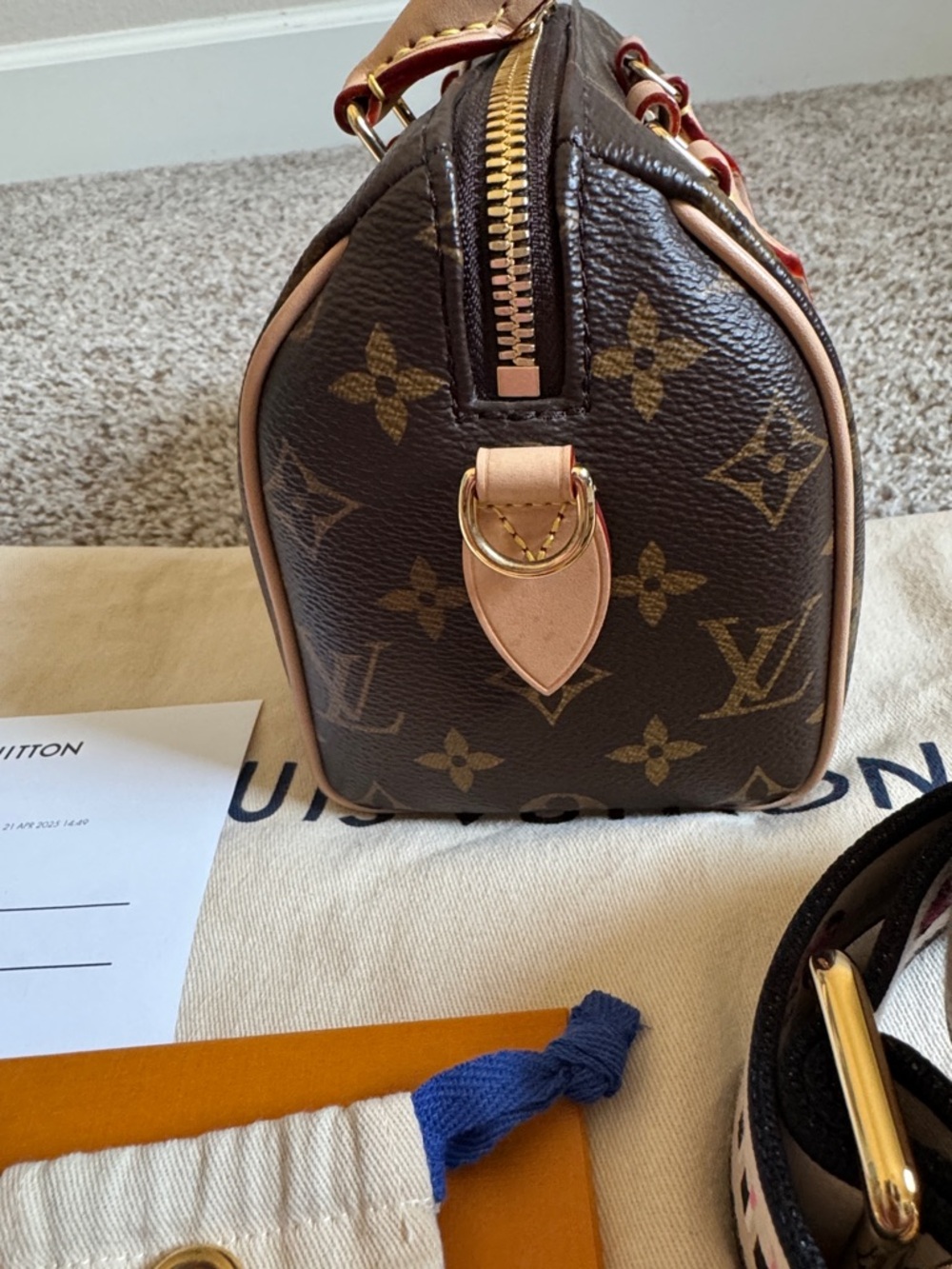 AUTHENTIC LOUIS VUITTON SPEEDY 20 dustbag, box and receipt - Picture 3 of 15